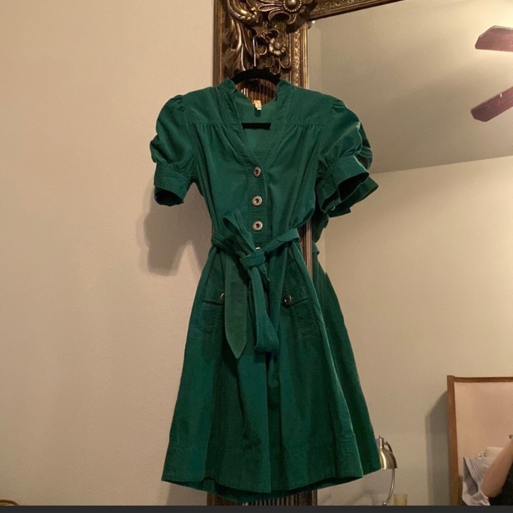 Anthropologie Vintage Style Corduroy Dress